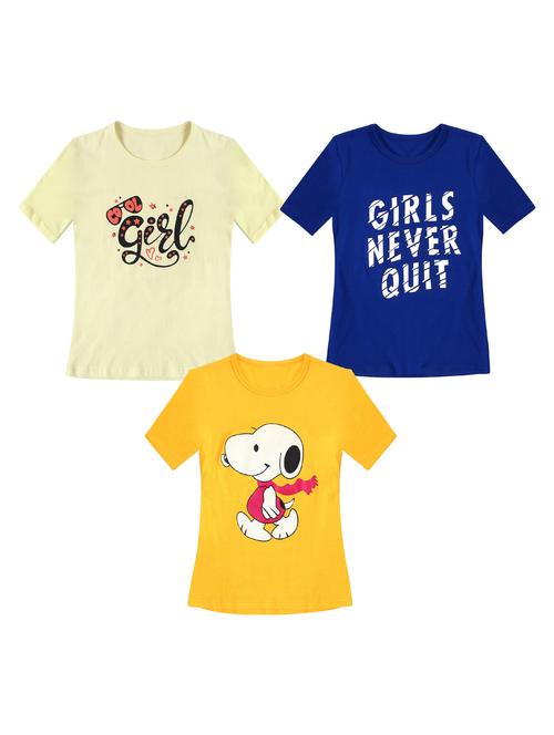 pack of 3 round neck printed tees - 20100721 - Very Small Image - 1