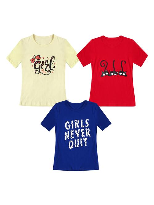 pack of 3 round neck printed tees - 20100725 - Very Small Image - 1