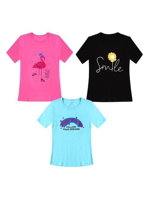 pack of 3 round neck printed tees - 20100733 - Very Small Image - 1