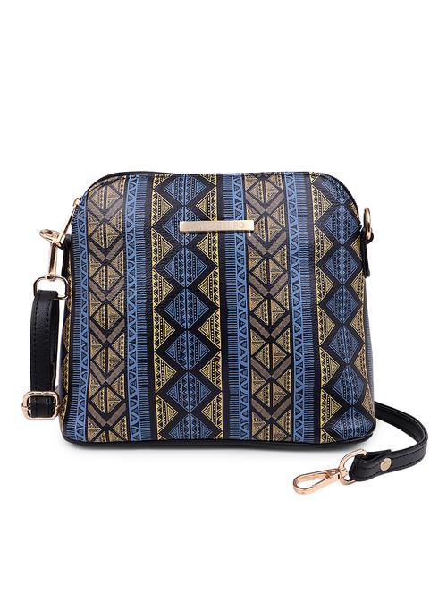 printed leatherette sling bag - 20102674 - Very Small Image - 1