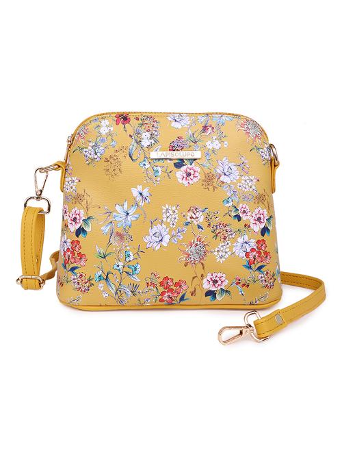 yellow leatherette (pu) sling bag - 20102683 - Very Small Image - 1