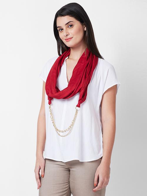 red viscose scarf - 20102684 - Very Small Image - 1