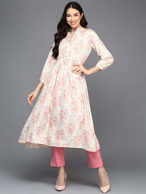 off-white printed a-line kurta - 20102858 - Very Small Image - 1