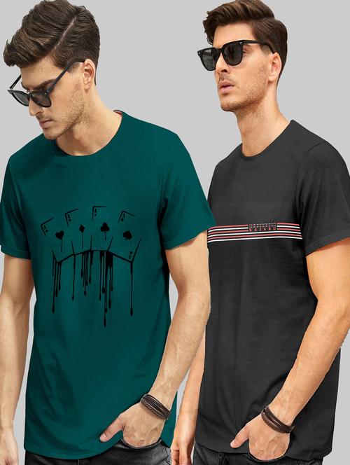 pack of 2 printed round neck t-shirt - 20105772 - Very Small Image - 1