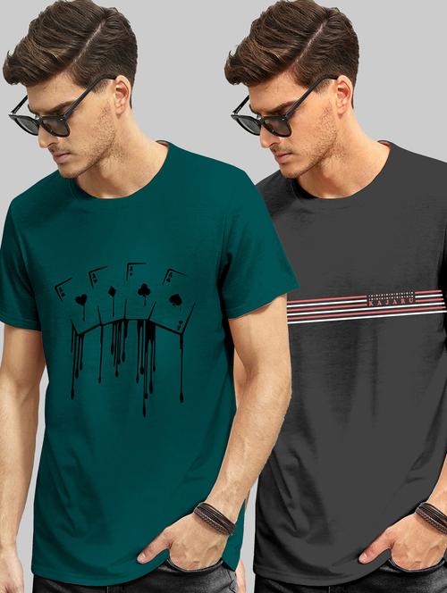 pack of 2 printed round neck t-shirt - 20105773 - Very Small Image - 1