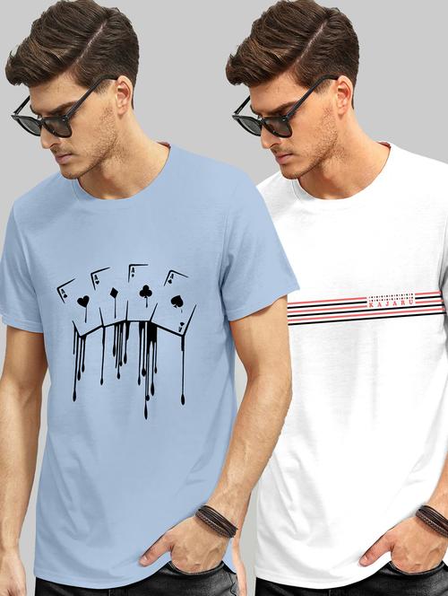 pack of 2 printed round neck t-shirt - 20106327 - Very Small Image - 1