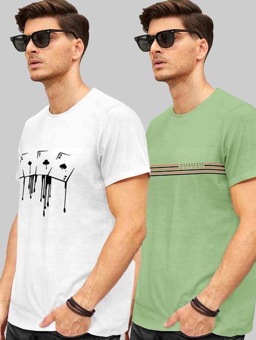 pack of 2 printed round neck t-shirt - 20106412 - Very Small Image - 1