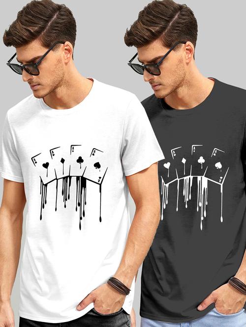 pack of 2 printed round neck t-shirt - 20106488 - Very Small Image - 1