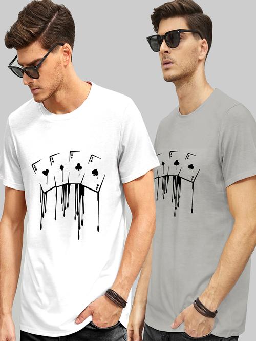 pack of 2 printed round neck t-shirt - 20106493 - Very Small Image - 1