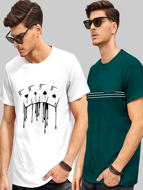 pack of 2 printed round neck t-shirt - 20106510 - Very Small Image - 1
