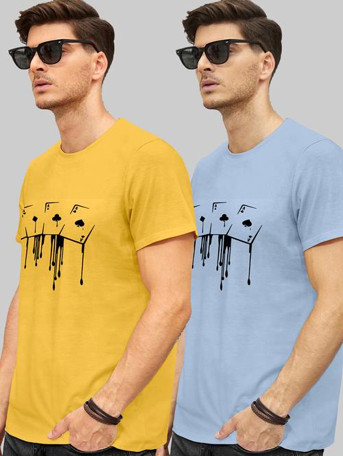 pack of 2 printed round neck t-shirt - 20106589 - Very Small Image - 1