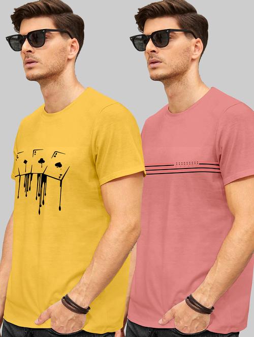 pack of 2 printed round neck t-shirt - 20106603 - Very Small Image - 1
