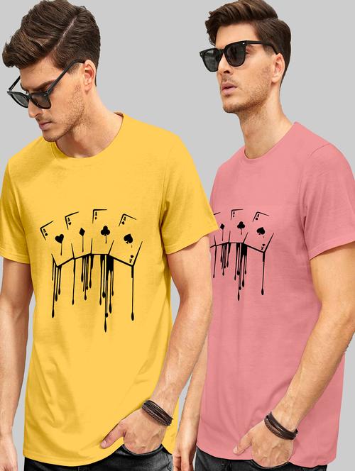 pack of 2 printed round neck t-shirt - 20106677 - Very Small Image - 1