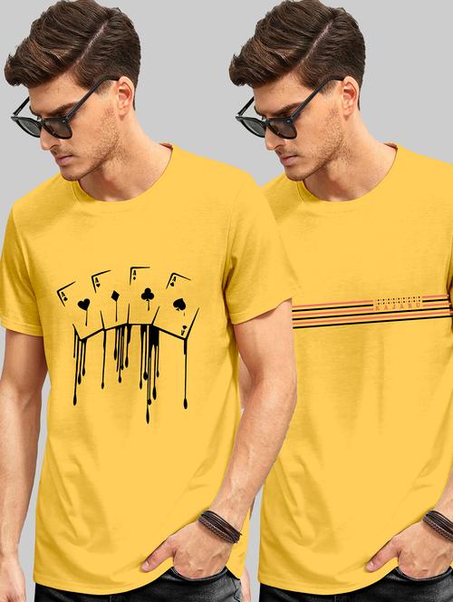 pack of 2 printed round neck t-shirt - 20106776 - Very Small Image - 1