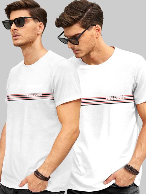pack of 2 printed round neck t-shirt - 20108507 - Very Small Image - 1