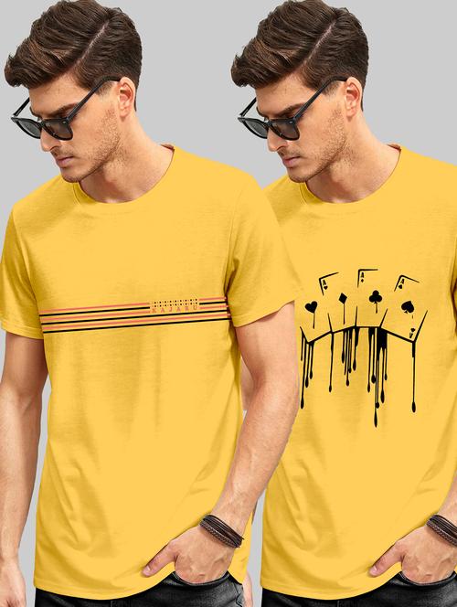 pack of 2 printed round neck t-shirt - 20108761 - Very Small Image - 1