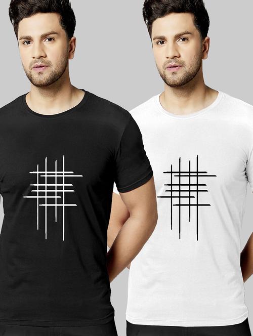 pack of 2 printed round neck t-shirt - 20108884 - Very Small Image - 1