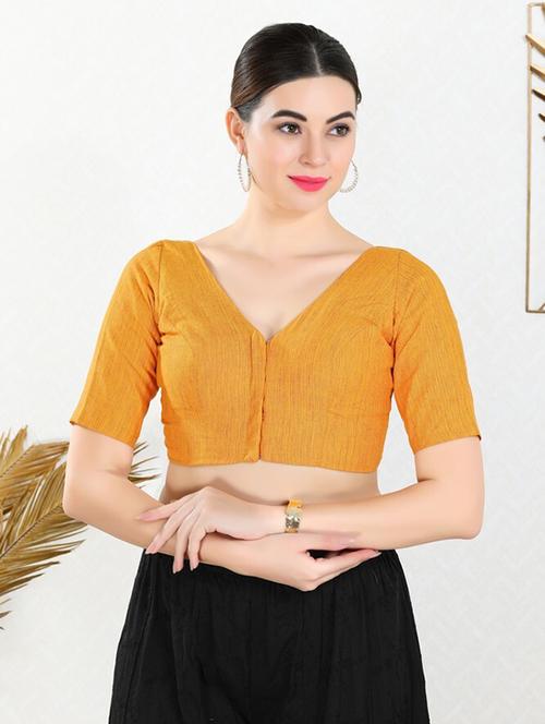 v neck plain regular blouse - 20110098 - Very Small Image - 1