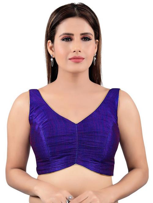v neck plain regular blouse - 20110245 - Very Small Image - 1