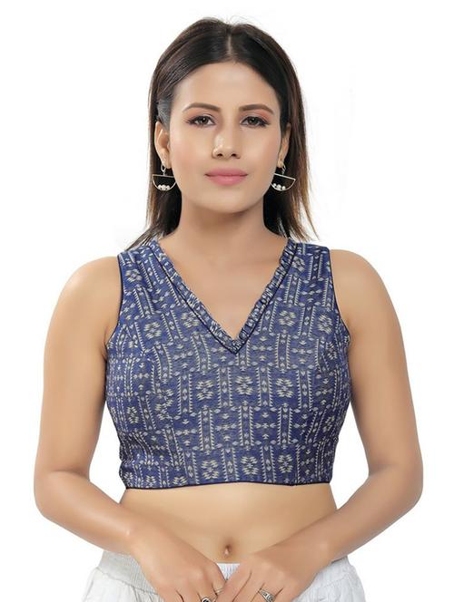 v neck printed regular blouse - 20110252 - Very Small Image - 1