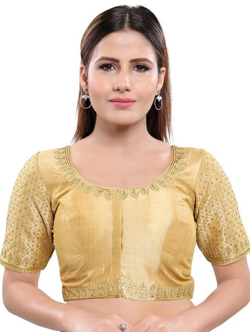 round neck self design regular blouse - 20110368 - Very Small Image - 1
