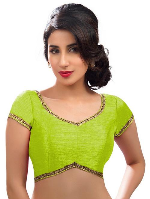 v neck self design regular blouse - 20110391 - Very Small Image - 1