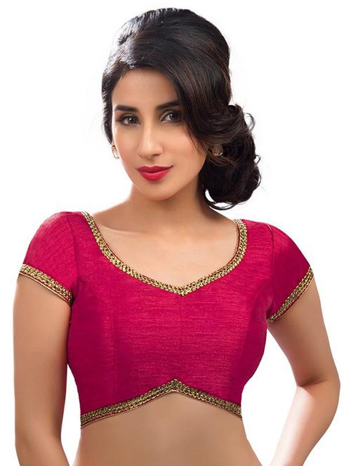 v neck self design regular blouse - 20110392 - Very Small Image - 1