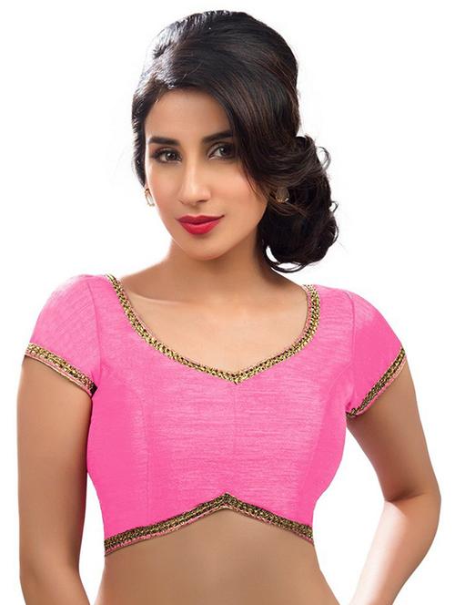 v neck self design regular blouse - 20110395 - Very Small Image - 1