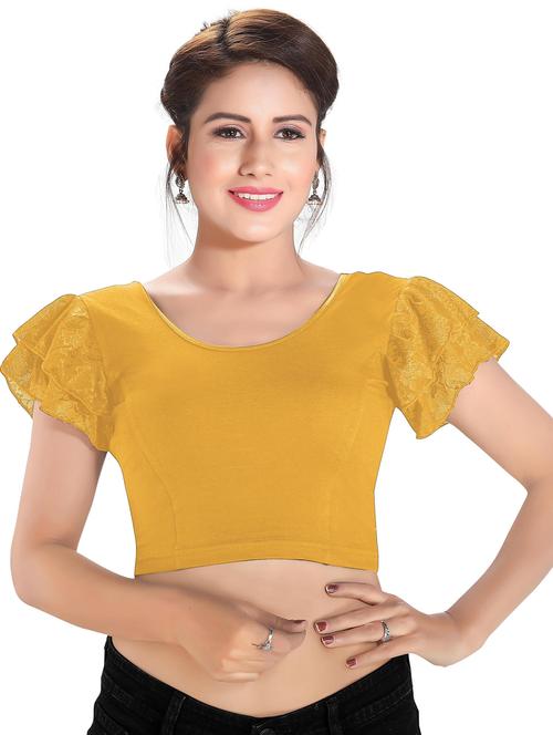 round neck plain regular blouse - 20110447 - Very Small Image - 1