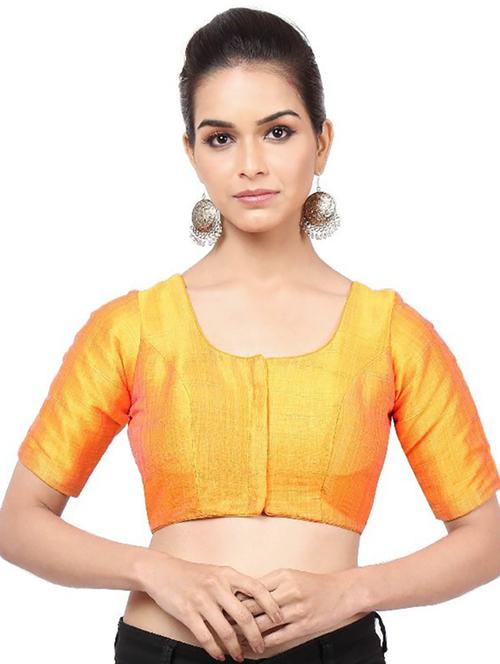 u-neck self design regular blouse - 20110544 - Very Small Image - 1