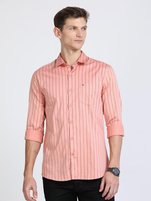 mens stripes casual shirt - 20110876 - Very Small Image - 1