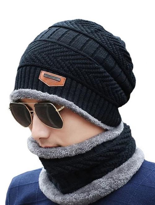 unisex beanie cap with neck warmer - 20113578 - Very Small Image - 1