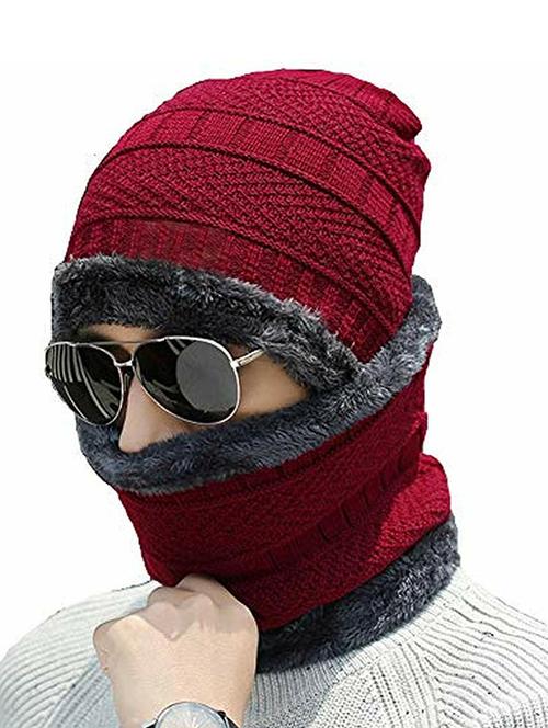 unisex beanie cap with neck warmer - 20113607 - Very Small Image - 1