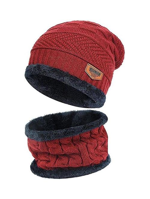 unisex beanie cap with neck warmer - 20113618 - Very Small Image - 1