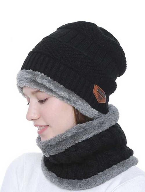 unisex beanie cap with neck warmer - 20113654 - Very Small Image - 1