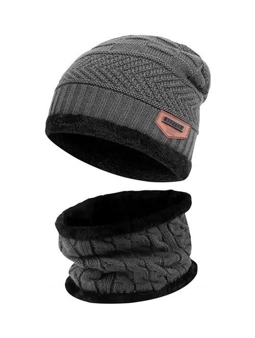 unisex beanie cap with neck warmer - 20113689 - Very Small Image - 1