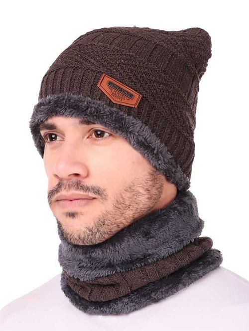 unisex beanie cap with neck warmer - 20113698 - Very Small Image - 1