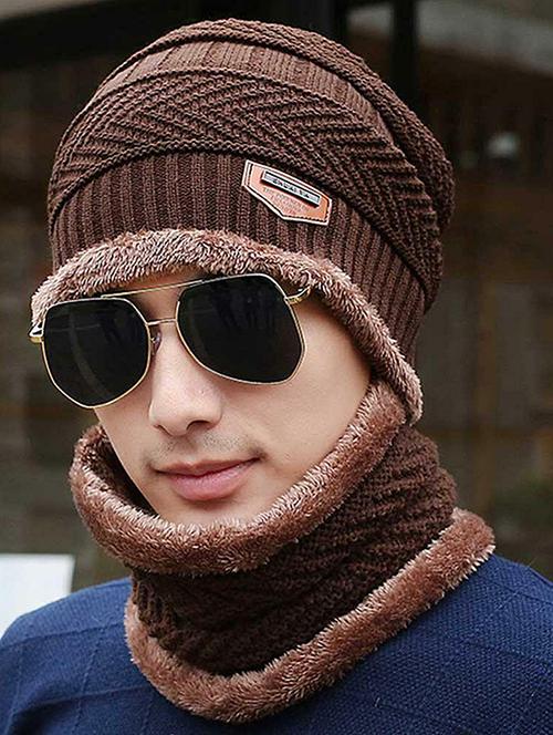 unisex beanie cap with neck warmer - 20113725 - Very Small Image - 1
