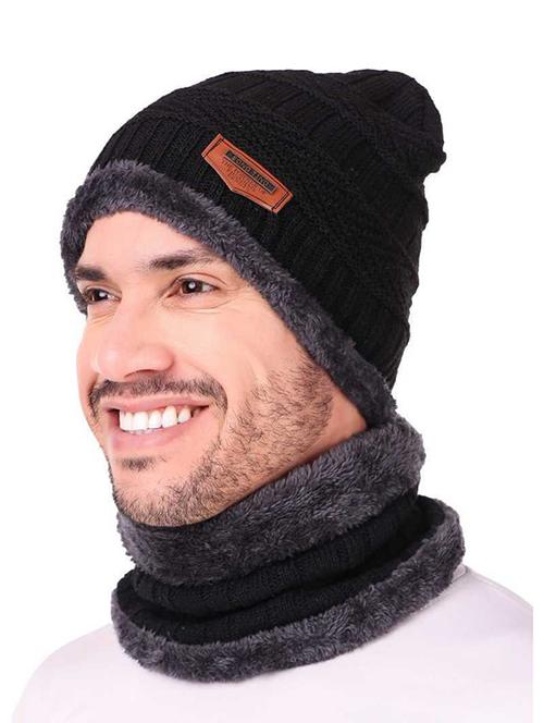 unisex beanie cap with neck warmer - 20113732 - Very Small Image - 1