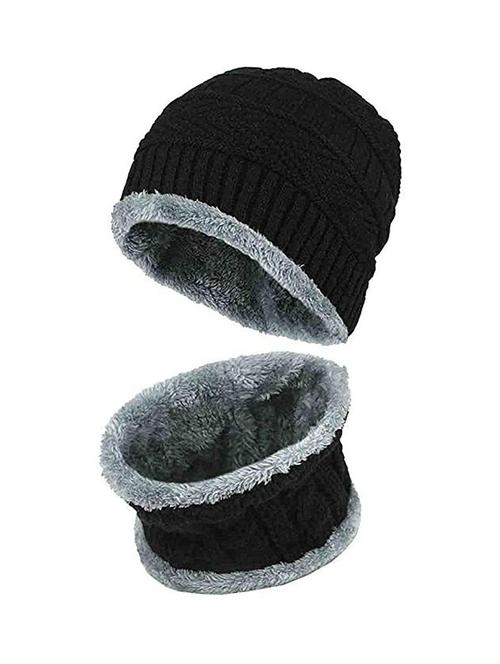 unisex beanie cap with neck warmer - 20113737 - Very Small Image - 1