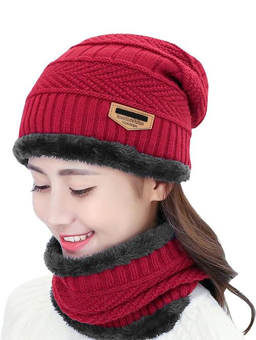 unisex beanie cap with neck warmer - 20113739 - Very Small Image - 1