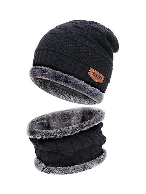 unisex beanie cap with neck warmer - 20113745 - Very Small Image - 1