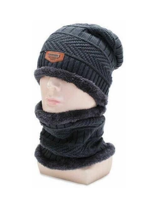 unisex beanie cap with neck warmer - 20113753 - Very Small Image - 1