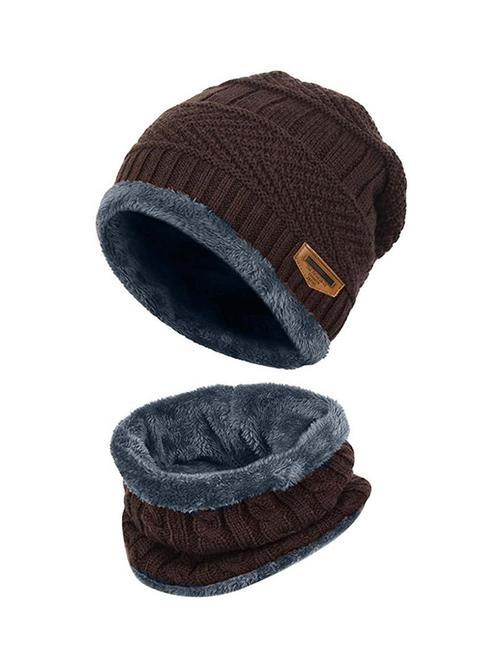 unisex beanie cap with neck warmer - 20113760 - Very Small Image - 1