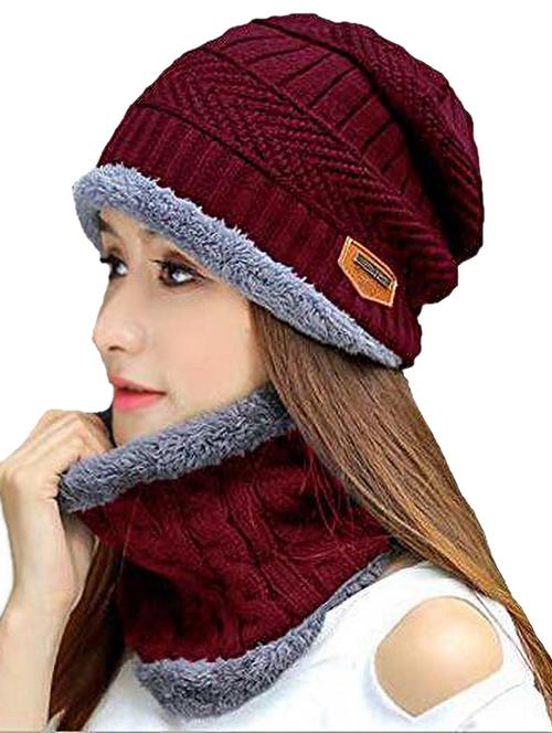 unisex beanie cap with neck warmer - 20113771 - Very Small Image - 1