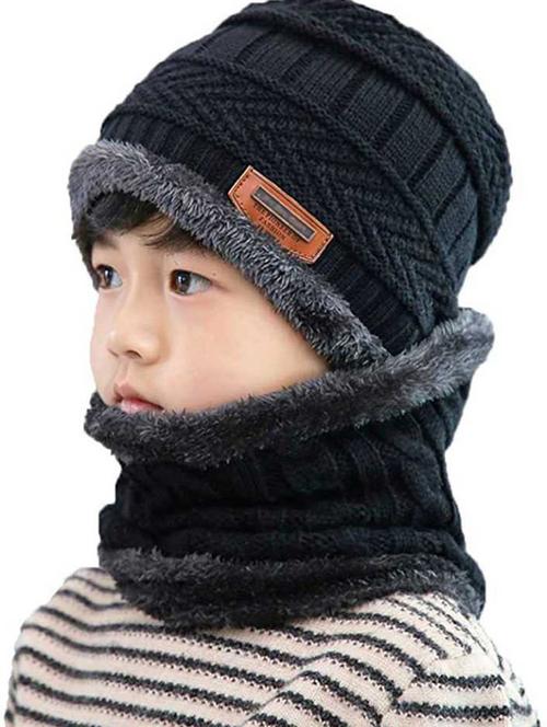 unisex beanie cap with neck warmer - 20113774 - Very Small Image - 1