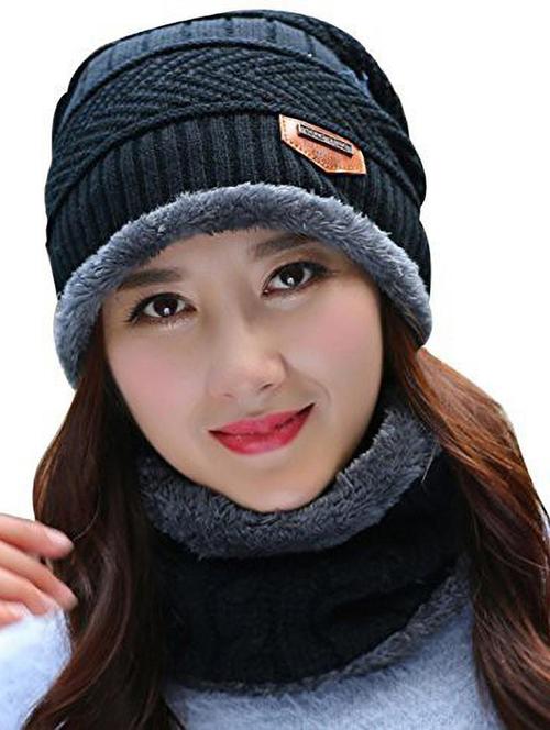 unisex beanie cap with neck warmer - 20113778 - Very Small Image - 1