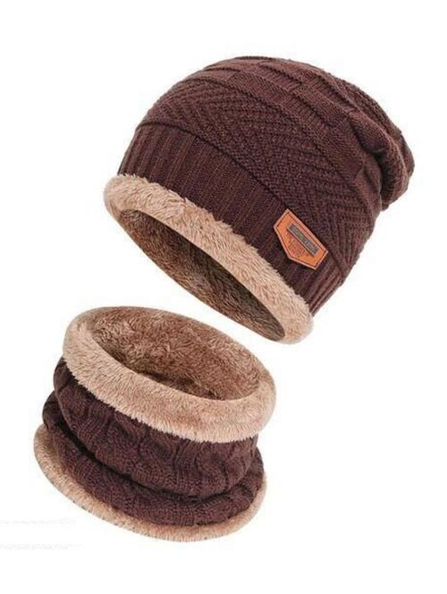 unisex beanie cap with neck warmer - 20113805 - Very Small Image - 1
