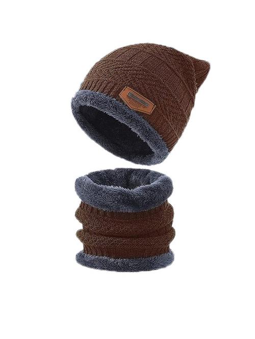 unisex beanie cap with neck warmer - 20113841 - Very Small Image - 1