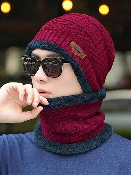 unisex beanie cap with neck warmer - 20113853 - Very Small Image - 1